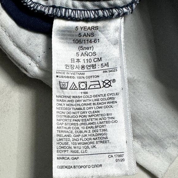 BABY GAP BOYS BLUE CHINOS WITH TOUCAN BIRDS SIZE 5 - Picture 7 of 11